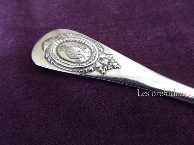 アンティーク 銀製シュガーシフタースプーン