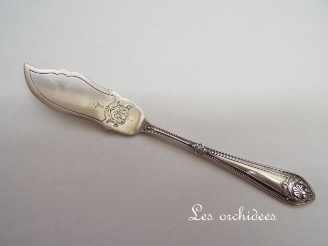 フランスアンティーク 純銀 オードブル サービング4本セット オルキデ