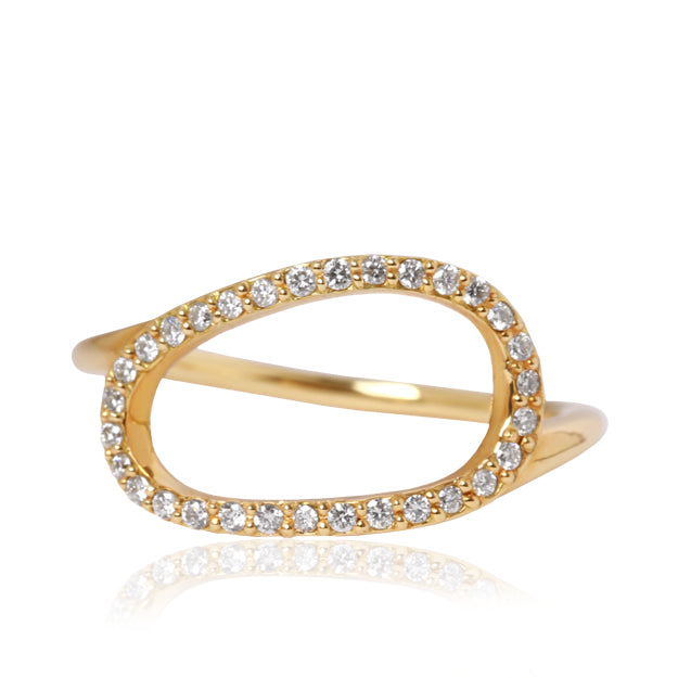 K18/Pt「ロージー オーバル」リング｜【オレフィーチェ】Orefice