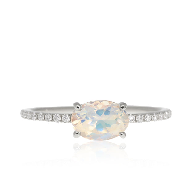 K18/Pt「ブルームーン ルファン」リング｜【オレフィーチェ】Orefice