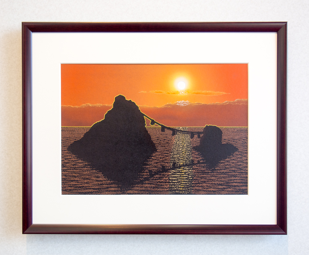 夫婦岩」伊勢型紙インテリア額 | 伊勢型紙専門店おおすぎ（株式会社