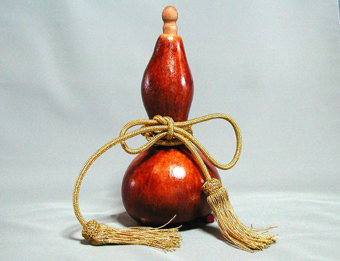 瓢箪に柿渋を塗布（佐藤様より）