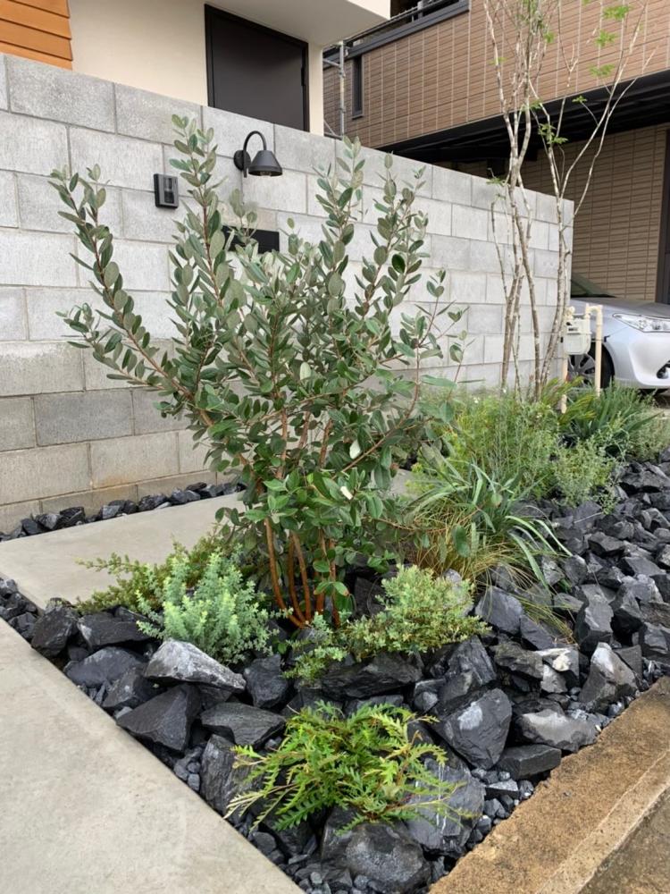 揖斐黒石｜据える・置く（ロッカリー）｜自然石などのマテリアル