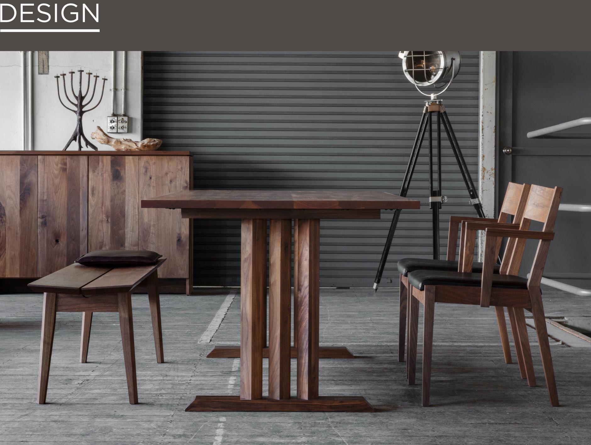 T字脚の重厚感溢れるダイニングテーブル｜SOLID大阪