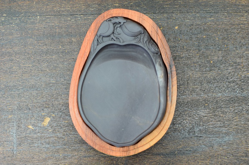 端渓硯 旧坑 老坑 瓜型刻入130×90×18mm | 書道用品専門店【大阪教材社】