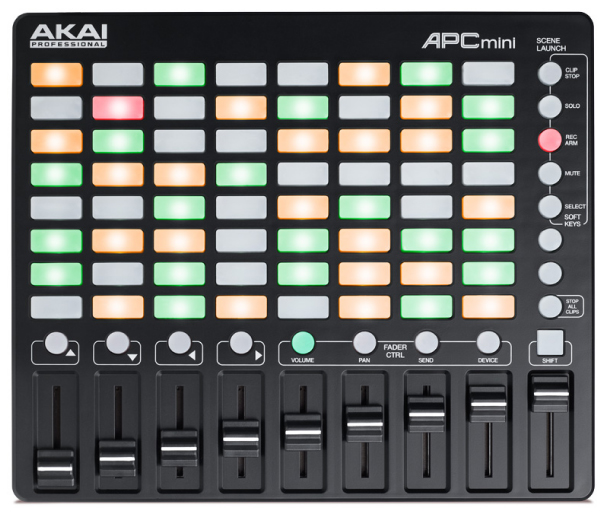 AKAI professionalのUSB MIDIコントローラー、APC MINIのご紹介ページ