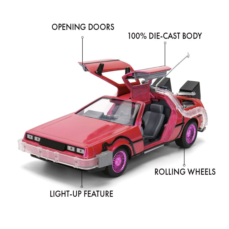 Pink Slips - Delorean (Pink) 1:24 Scale Diecast Vehicle | Ozzie