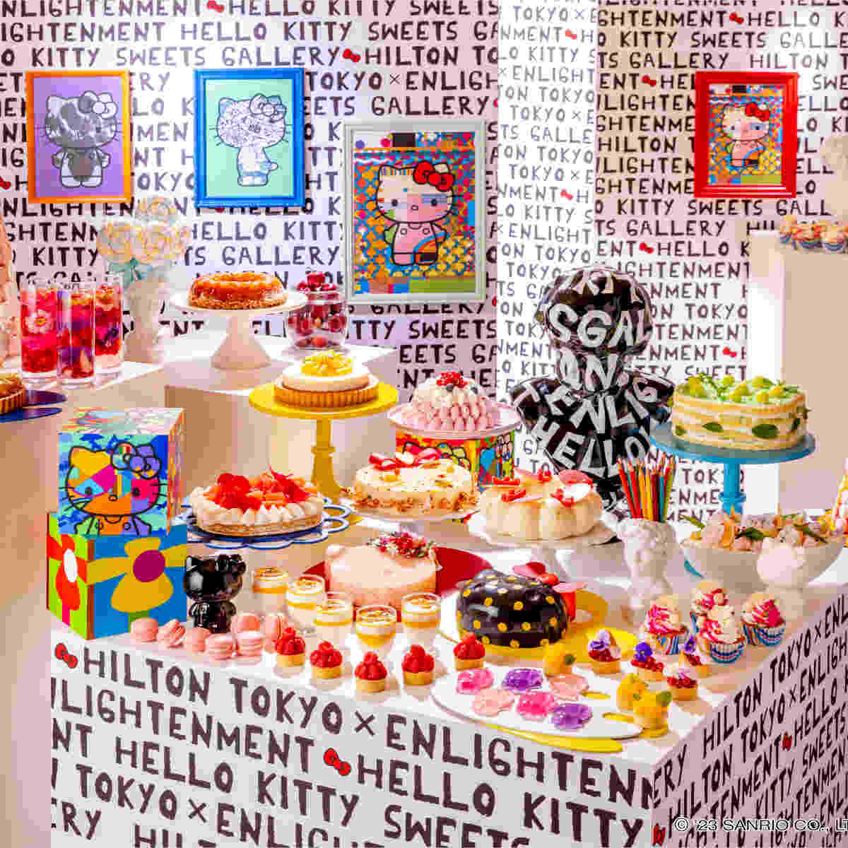 ハローキティとヒルトン東京が“スイーツビュッフェ”でコラボ。桃や