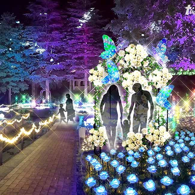 修善寺虹の郷「虹の郷サンクスイルミ2024」。幻想的なSL旅や、ダブル