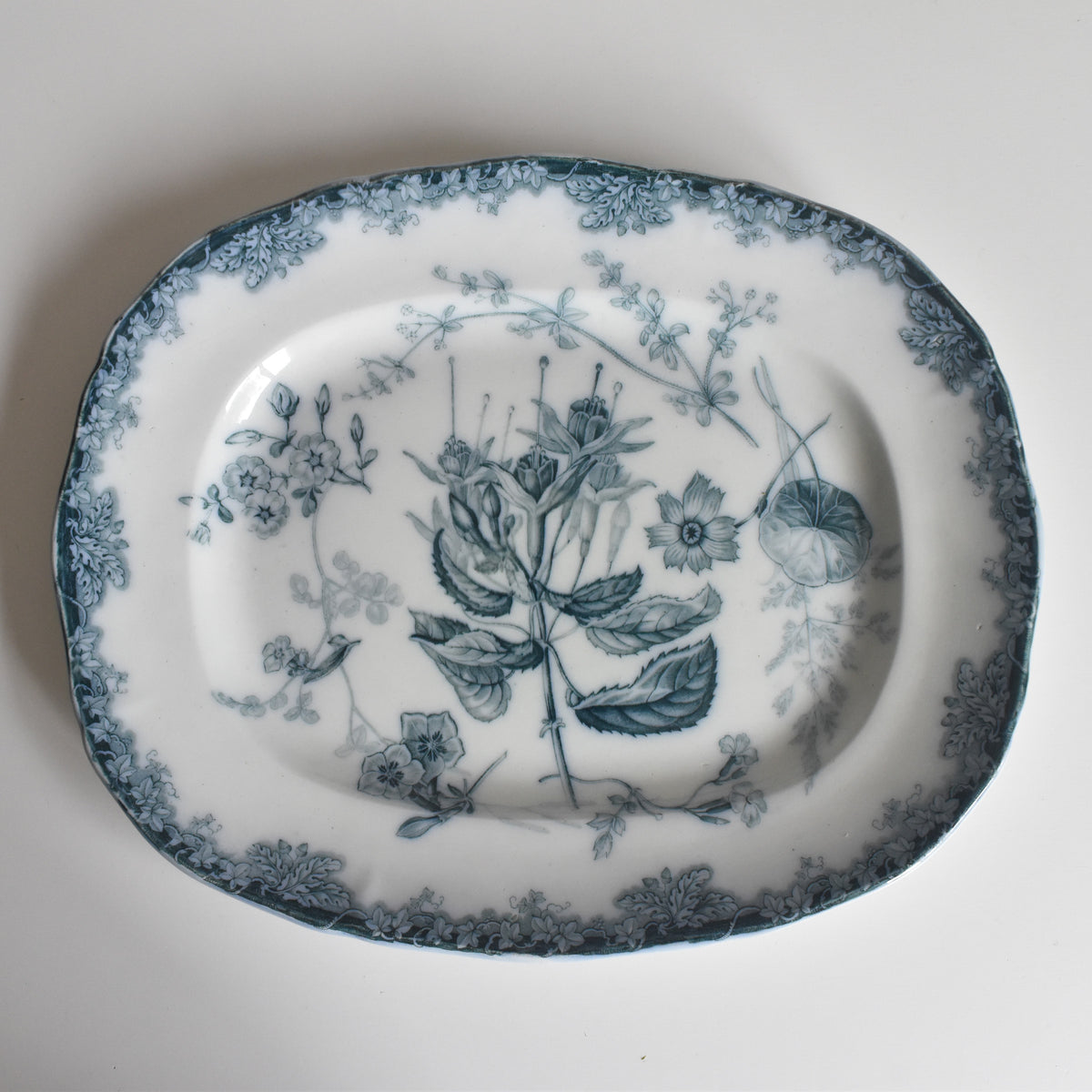 アンティーク 長方形大皿 イギリス窯 N92 34cm — Loane Interior