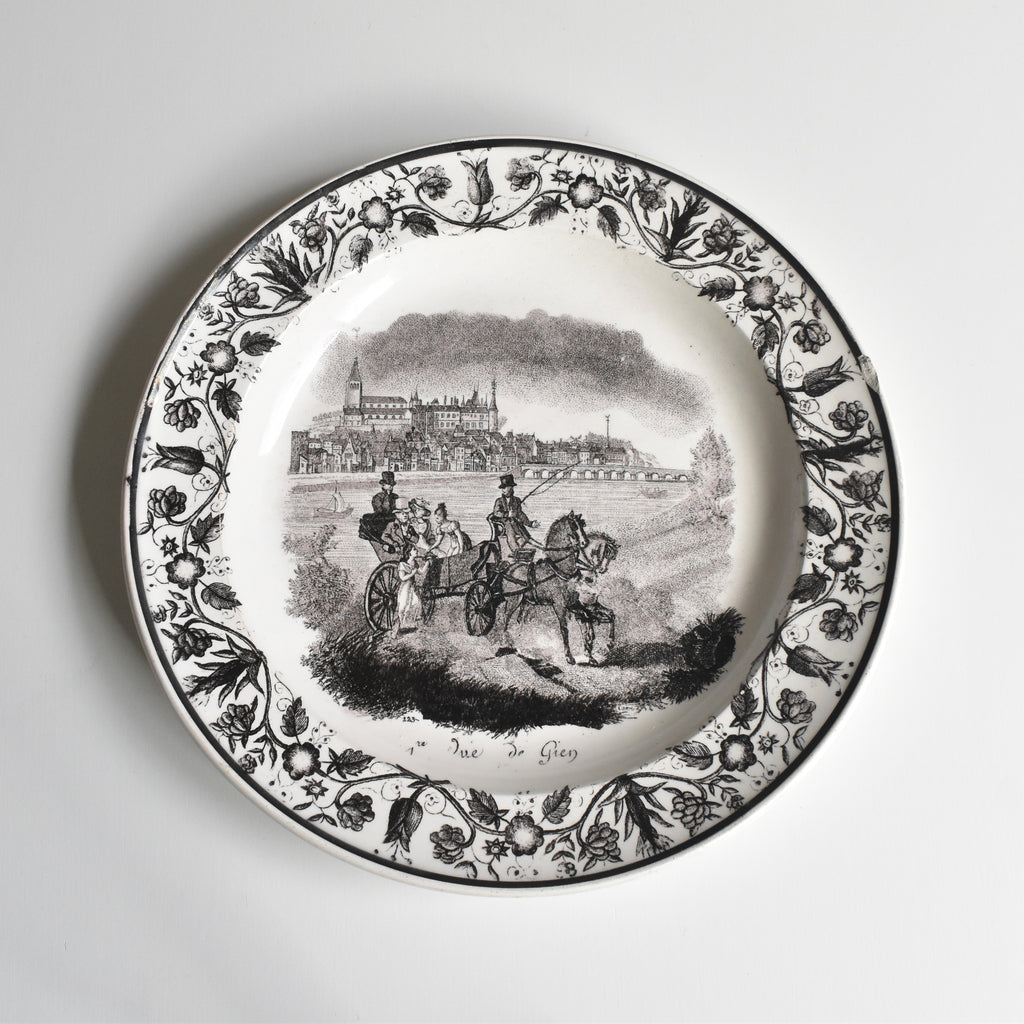 antique-plate-gien-vue-de-gien