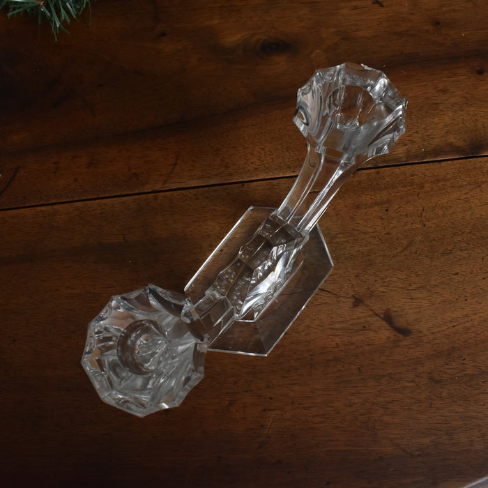 Val.st.Lambert ベルギー王室御用達 クリスタル キャンドルスタンド