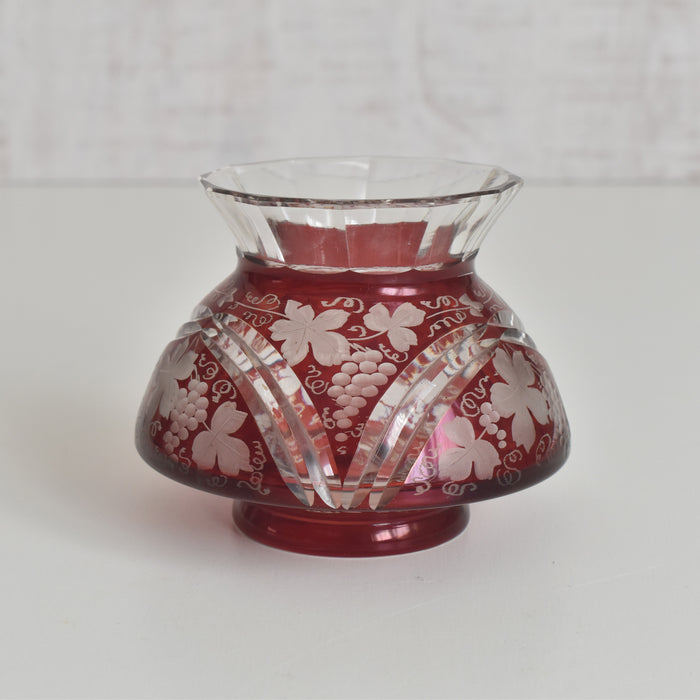 ヴィンテージボヘミアンガラス フラワーベース — Loane Interior