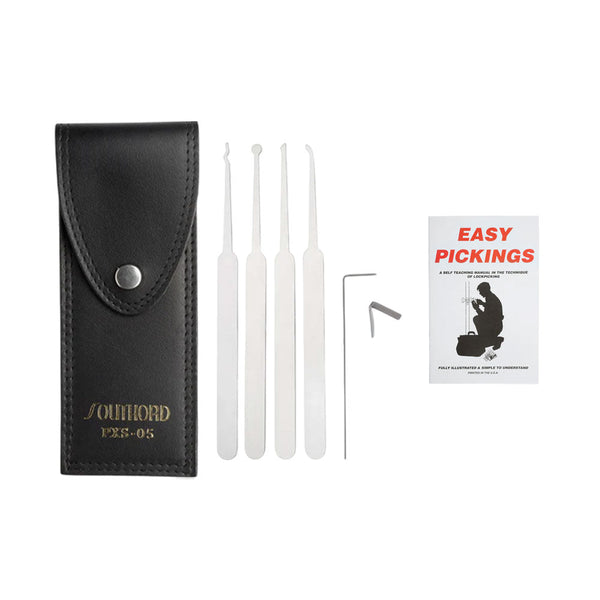 SouthOrd - PXS-05L - Lock Pick Set with Leather Case - 5 Pieces