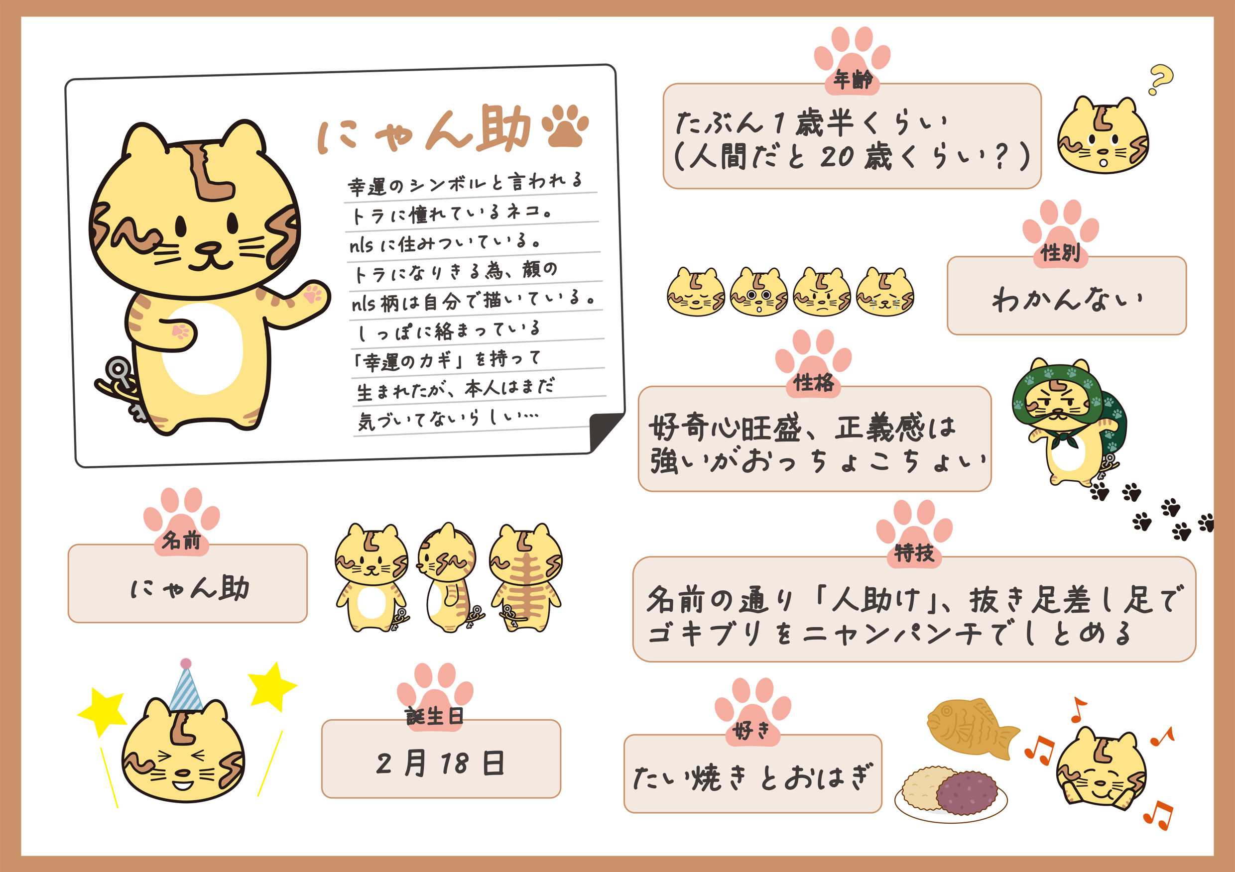 コーポレートキャラクター「にゃん助」のご紹介 | 株式会社日本ロック