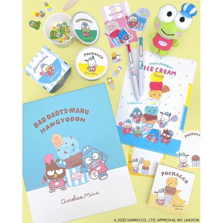 フレークシール はぴだんぶい アイスクリームショップ ポチャッコ