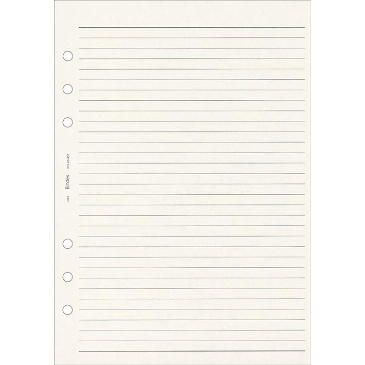 A5リフィル 罫ページ 100枚 Bindex（バインデックス） クリーム