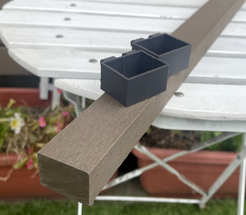 人工木縦格子900mmダークブラウン（18本）＋さくさくエクステリア