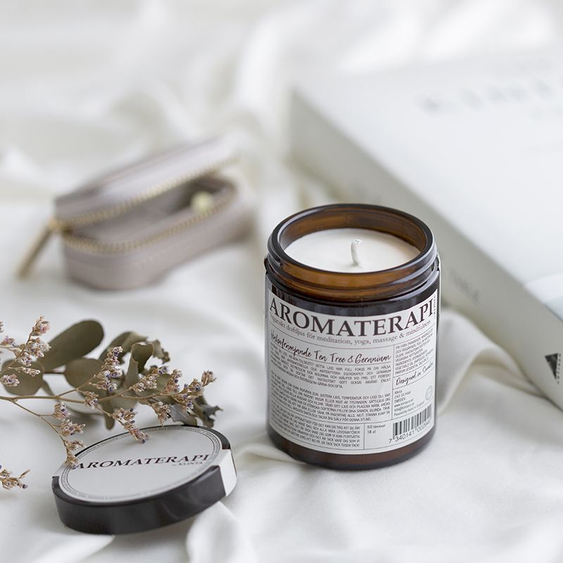 KLINTA】アロマセラピー マッサージキャンドル 180ml ティーツリー
