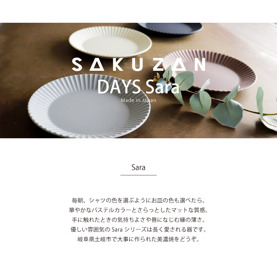 作山窯-SAKUZAN-】SAKUZAN DAYS Sara Stripe PlateM ストライプ