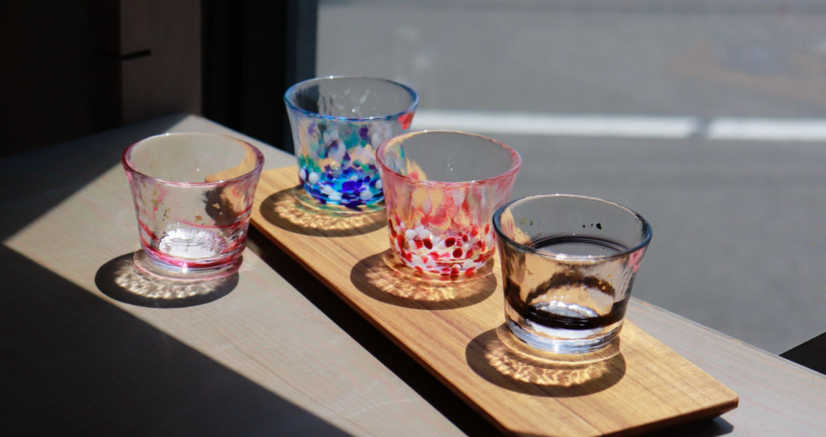 津軽びいどろ】盃コレクション ストレート 夜風 春風 夏の雫 春の雫