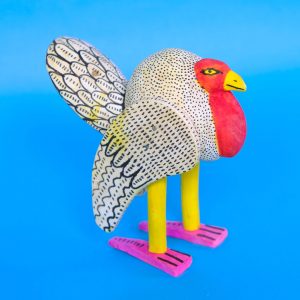 七面鳥（オアハカ ウッドカービング）- LABRAVA [メキシコ 民芸