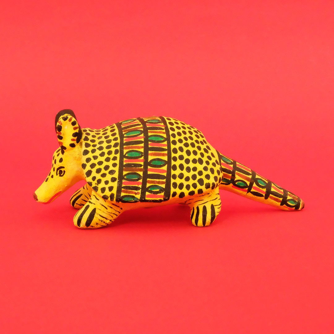 アルマジロ（ハミルテペックの彩色陶器）- LABRAVA [メキシコ 民芸