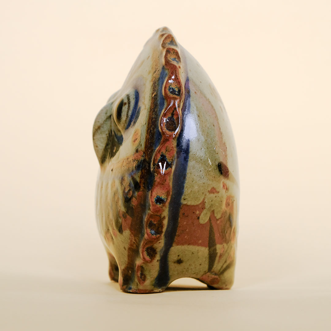 フクロウの置物（トナラ焼）- LABRAVA [メキシコ 民芸 フォークアート