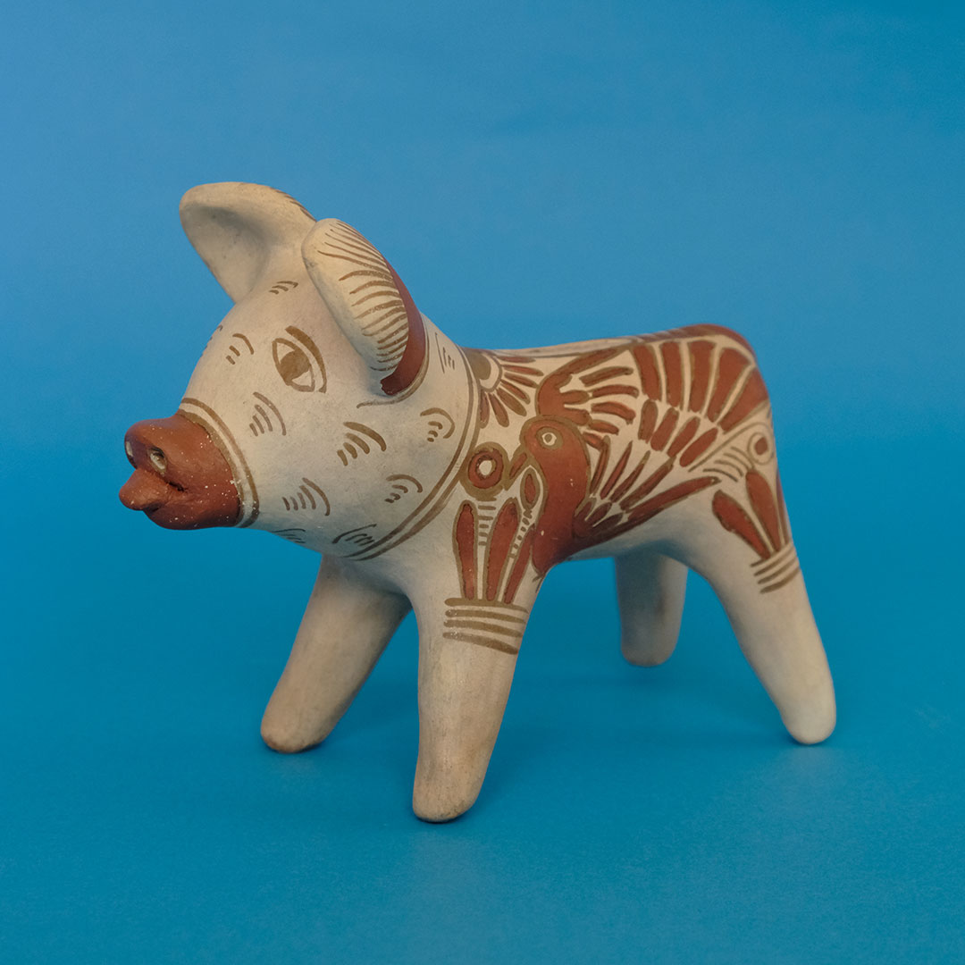 ブタの置物（ゲレーロの陶芸）- LABRAVA [メキシコ 民芸 フォーク