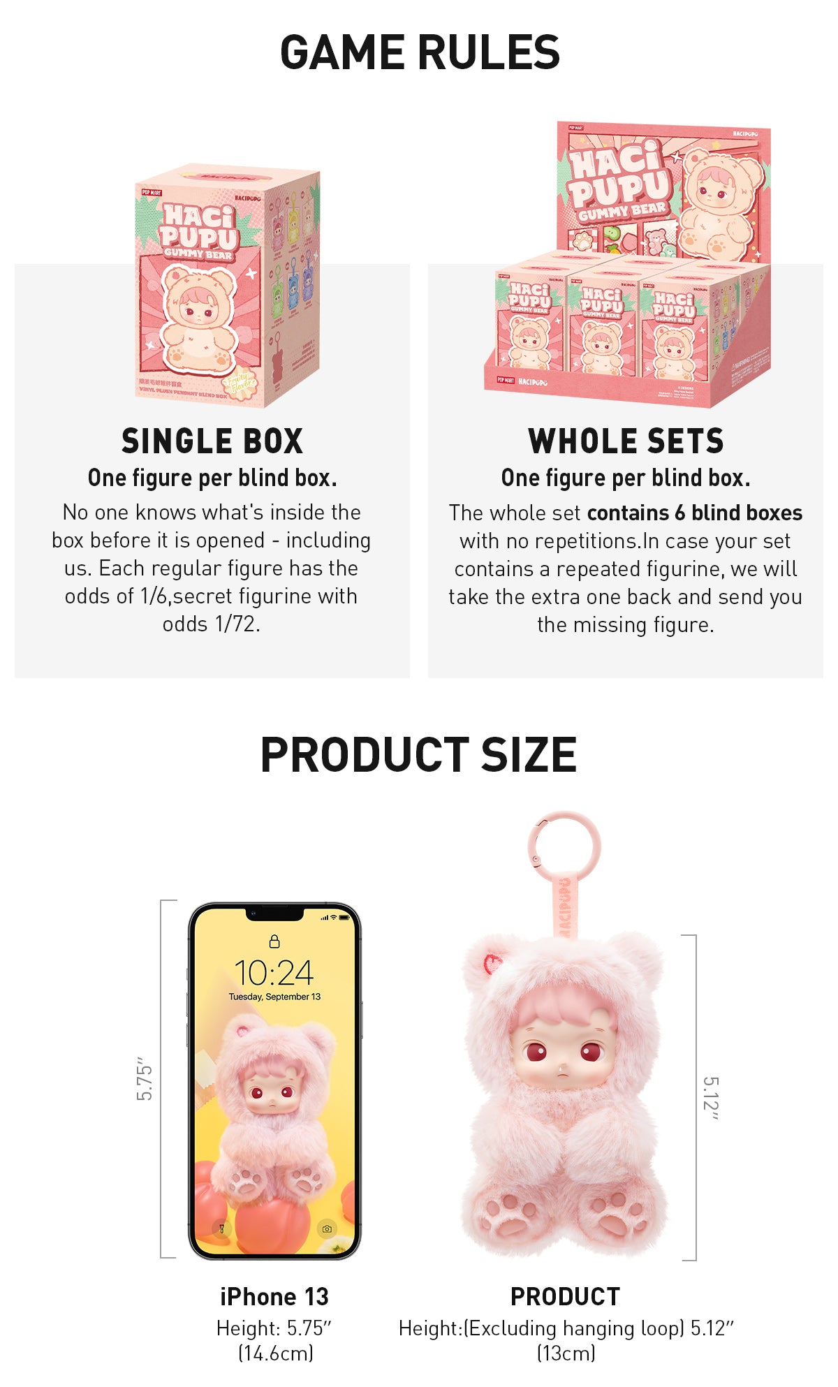 Hacipupu Gummy Bear Series - Vinyl Plush Pendant — Labubu Loot