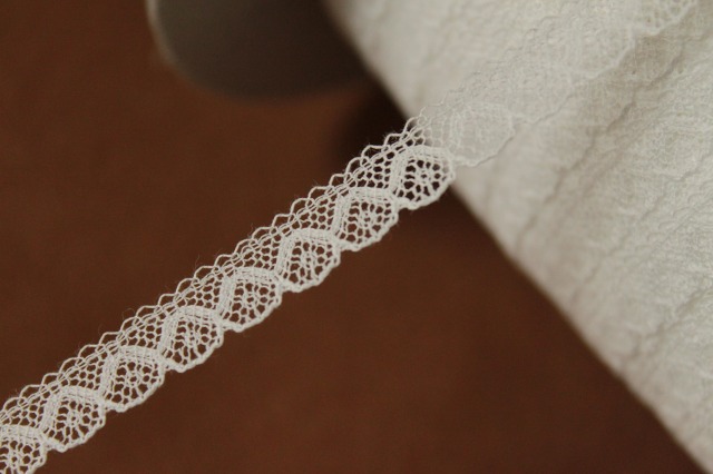 レースのお店 ななか ☆フランス製リバーレース ホワイト 幅0.8cm