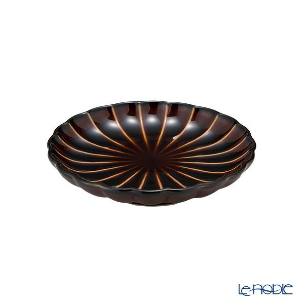 カネコ小兵製陶所 ぎやまん陶 小皿 10cm 3寸 漆ブラウン | ブランド