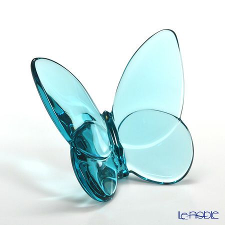 Baccarat ラッキーバタフライ置物 グリーン Baccarat 蝶のクリスタル