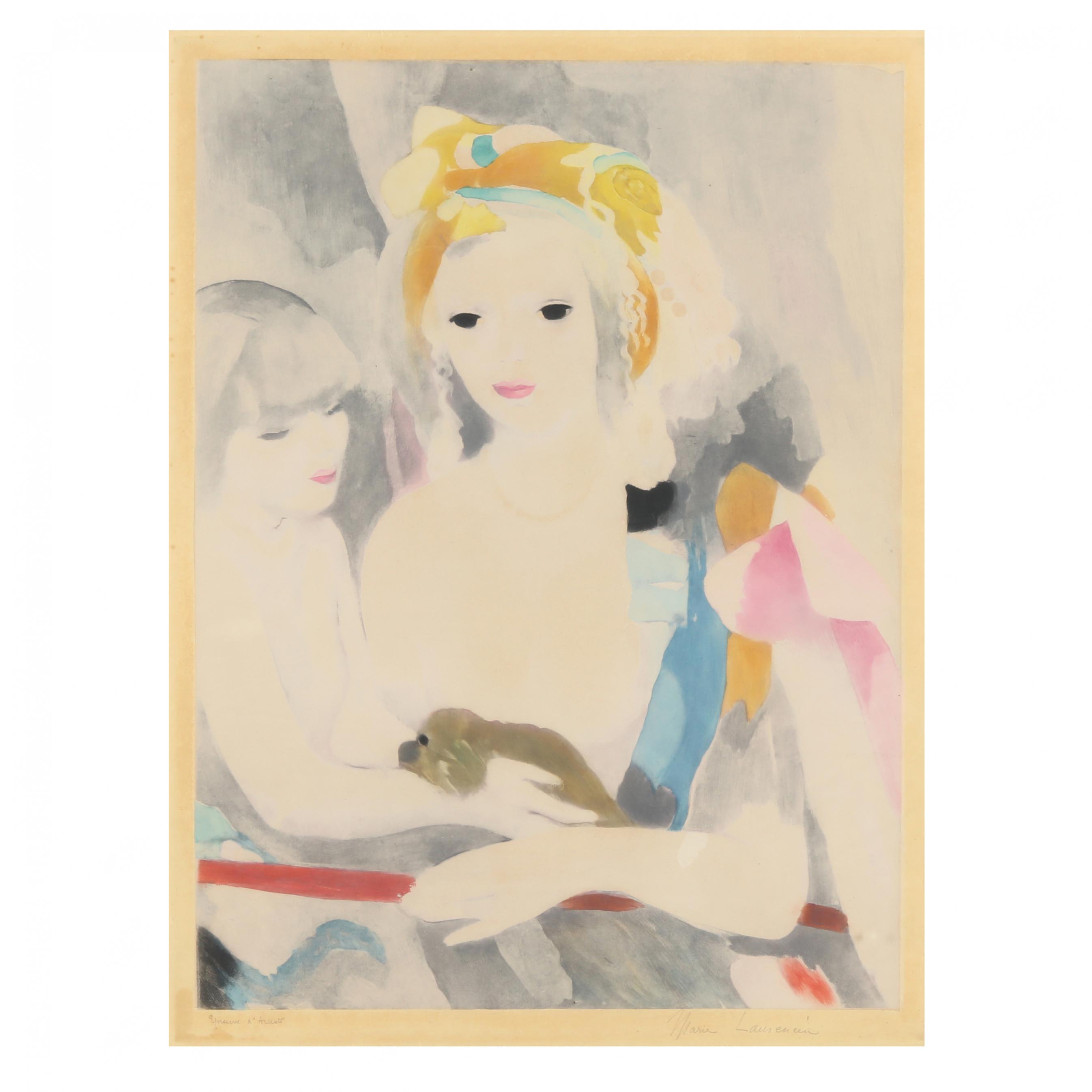 版画 Marie Laurencin lithograph XX/L Untitled by Marie Laurencin