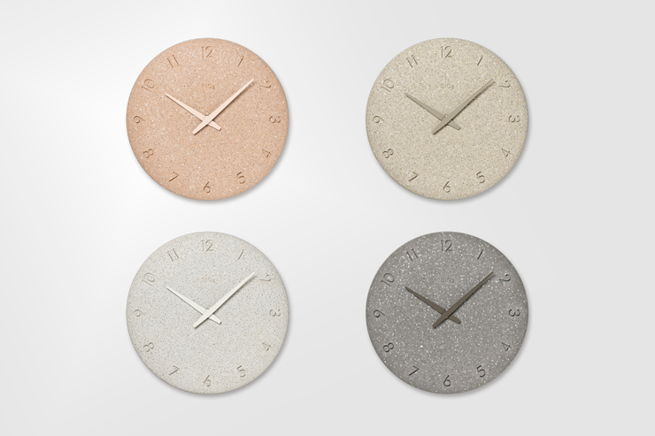 珪藻土の時計 (洗い出し) - DESIGN OBJECTS - レムノス オンライン