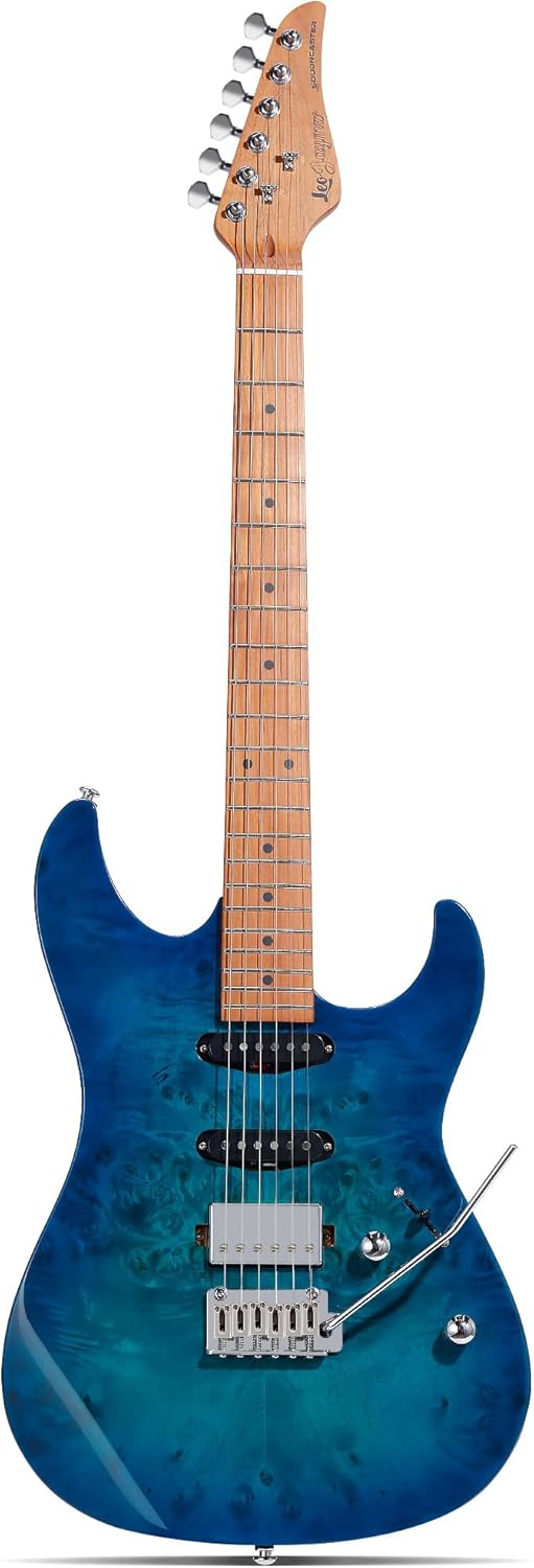 Leo Jaymz ST Pro Electric Guitar Roasted Maple Neck, Rosewood