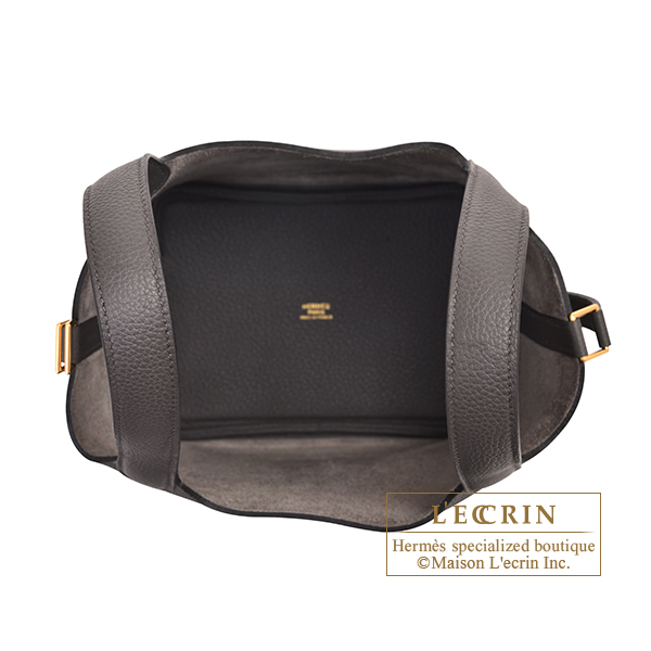 Hermes Picotin Lock bag 18/PM Graphite Maurice leather Gold