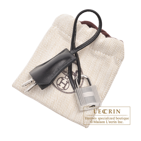 エルメス バーキンセリエ25 ブラック ボックスカーフ シルバー金具