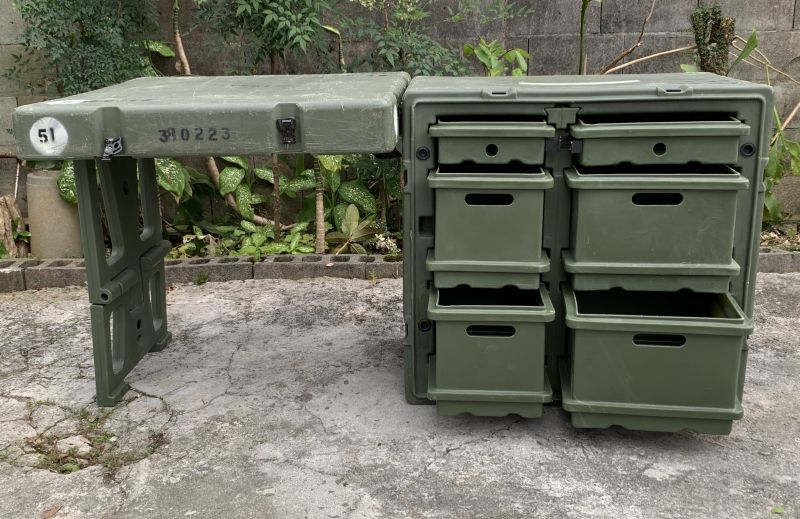米軍実物 ペリカン HARDIGG 野戦用フィールドデスク OD PELICAN