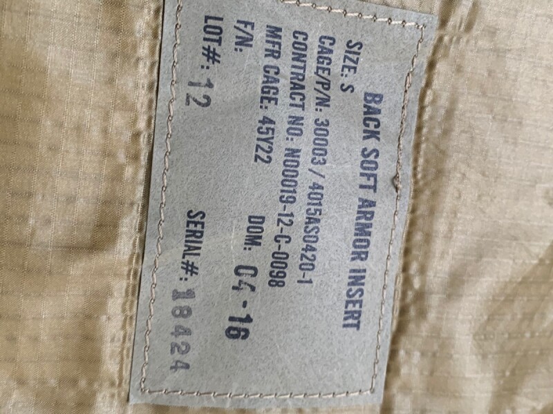 米海軍実物 CMU-37/P BODY ARMOR navy Air crew Systems ボディー