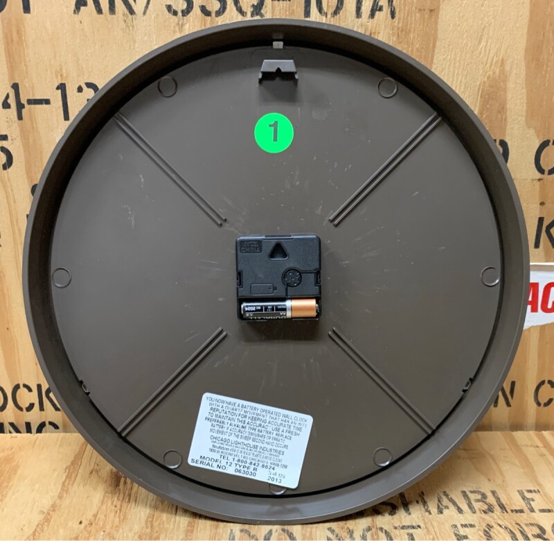 米軍実物 SKILCRAFT 24時間 壁掛け時計 時計