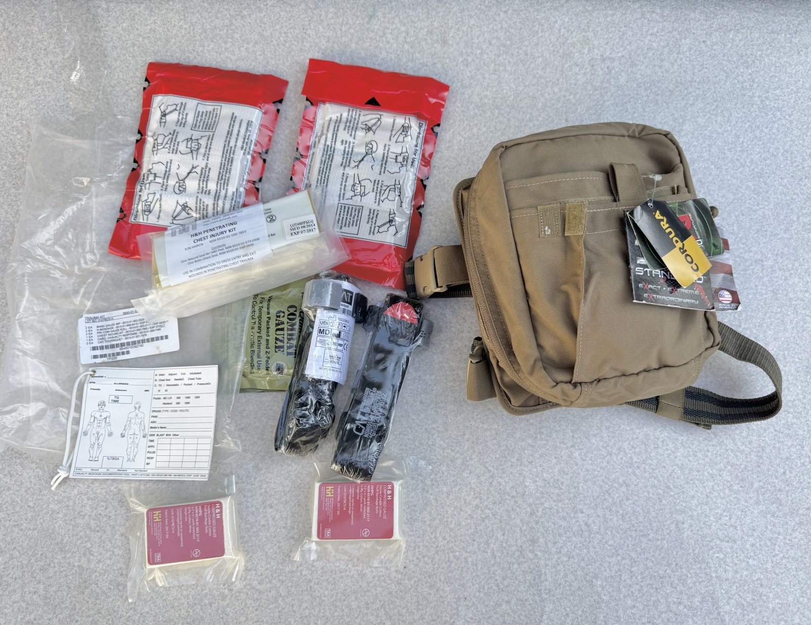 米軍放出品 NORTH AMERICAN RESCUE メディカル レッグポーチ／トラウマ