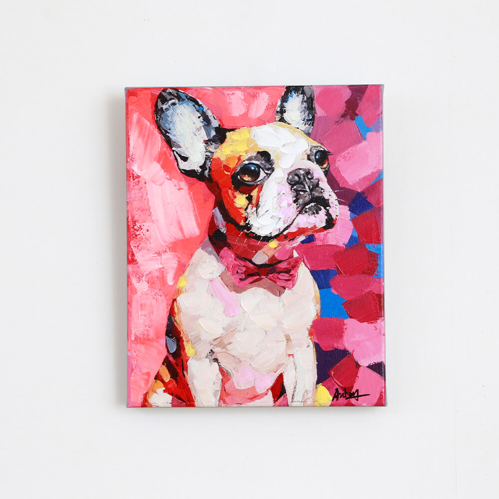 Dog pink (ドッグピンク) 32×40cm - アート・インテリア絵画の通販