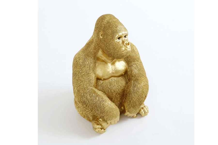 モンキーゴリラサイドミディアム ゴールド(E-b) デコフィギア