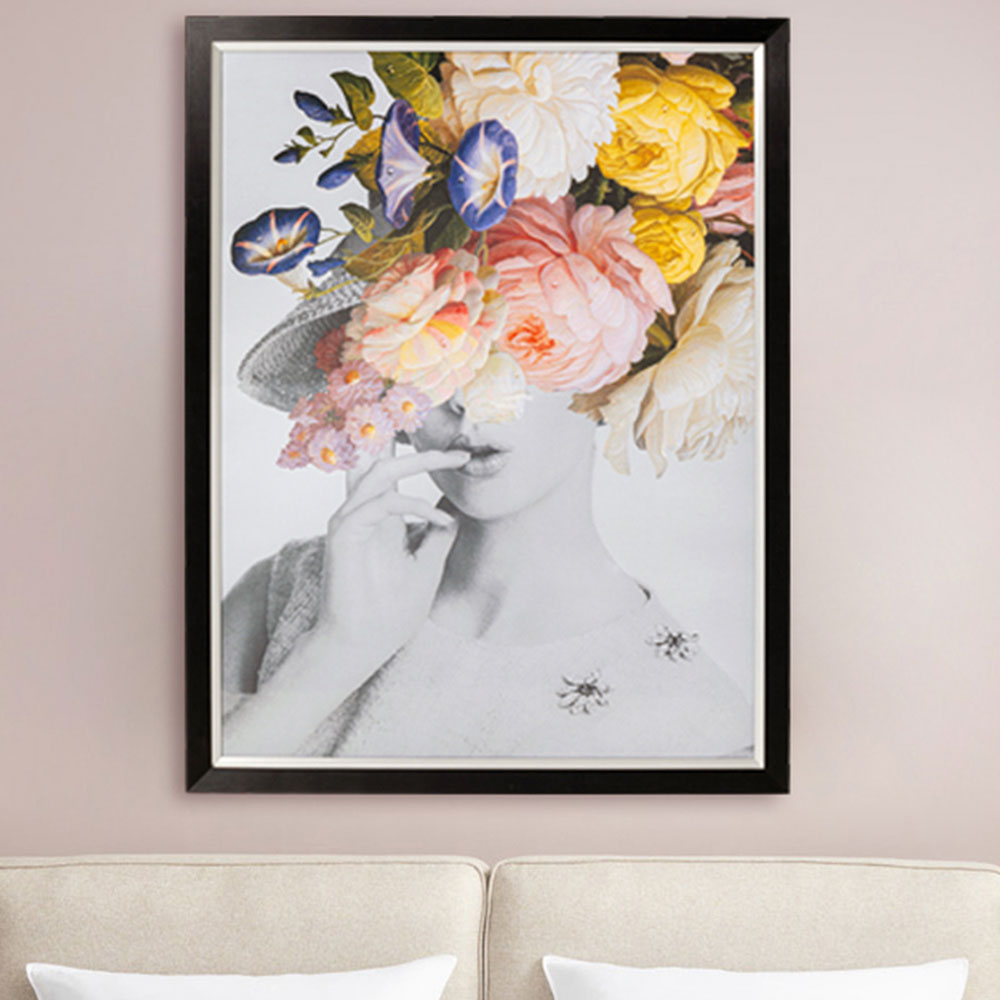 フラワーレディ パステル 152x117cm ピクチャーフレームアート