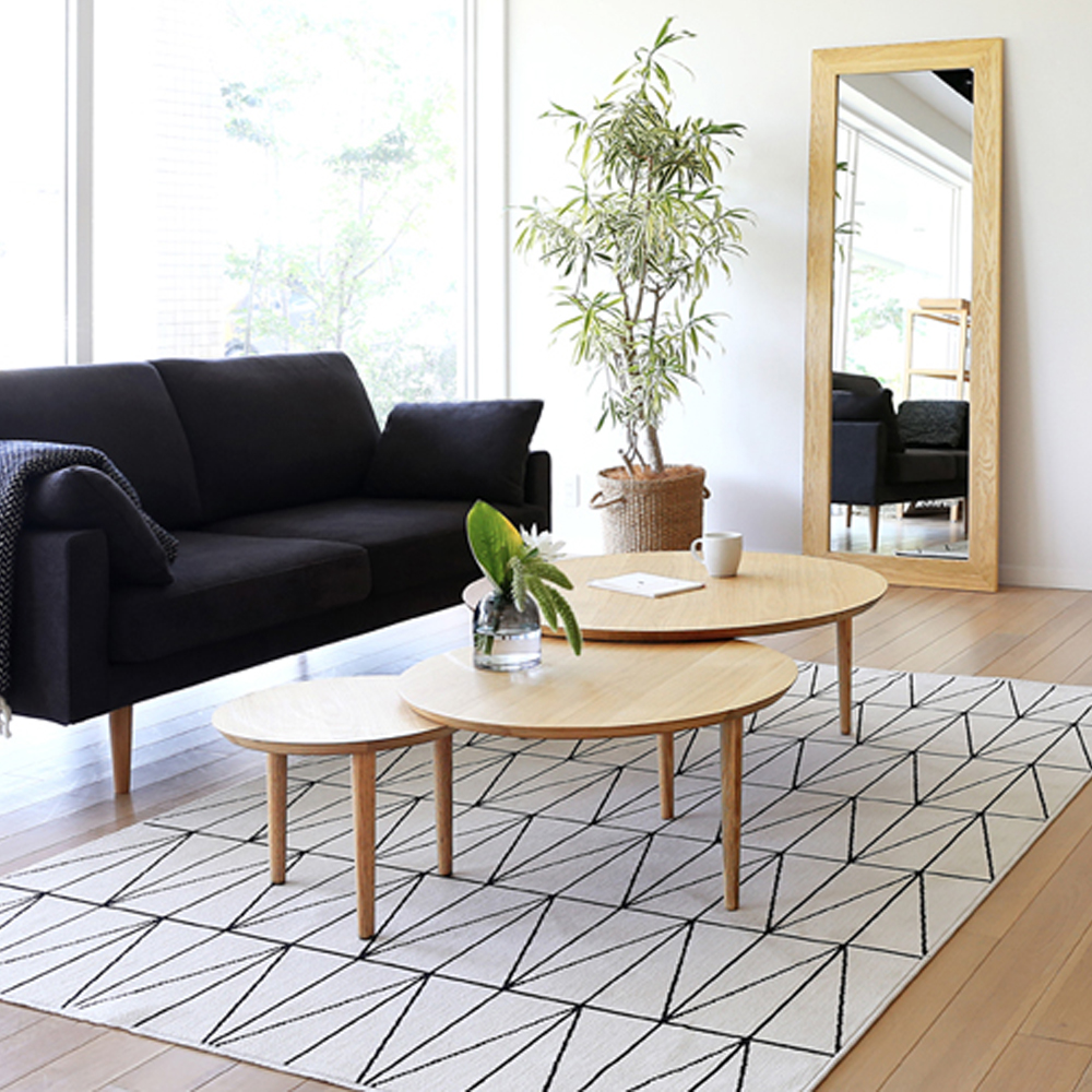 伸長式 90-3枚丸テーブル - ローテーブル・リビングテーブルの通販