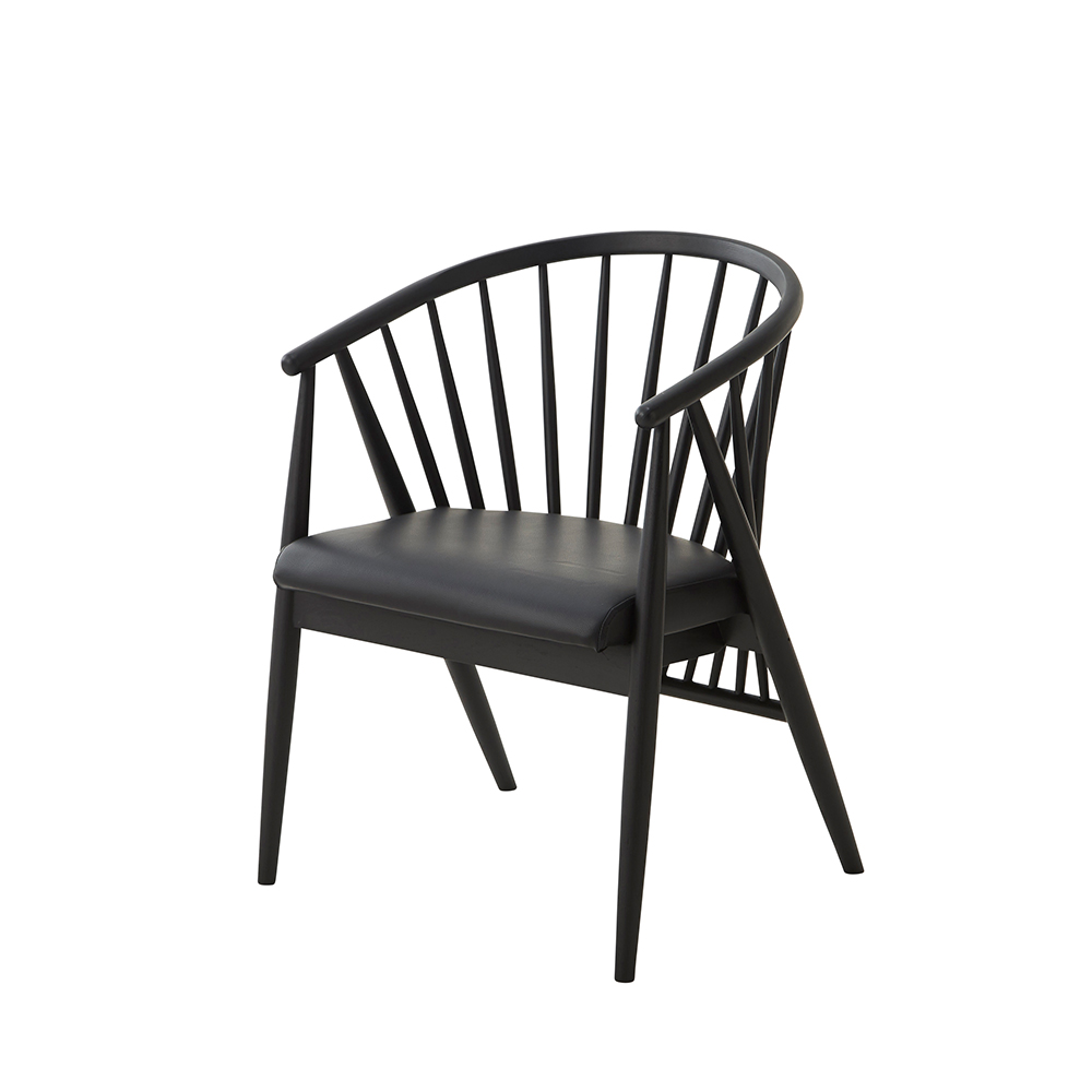 廃番】ノラ ダイニングチェア（Black） - ダイニングチェアの通販