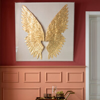 ゴールドフラワー デコフレーム 60×60cm - アート・インテリア絵画の