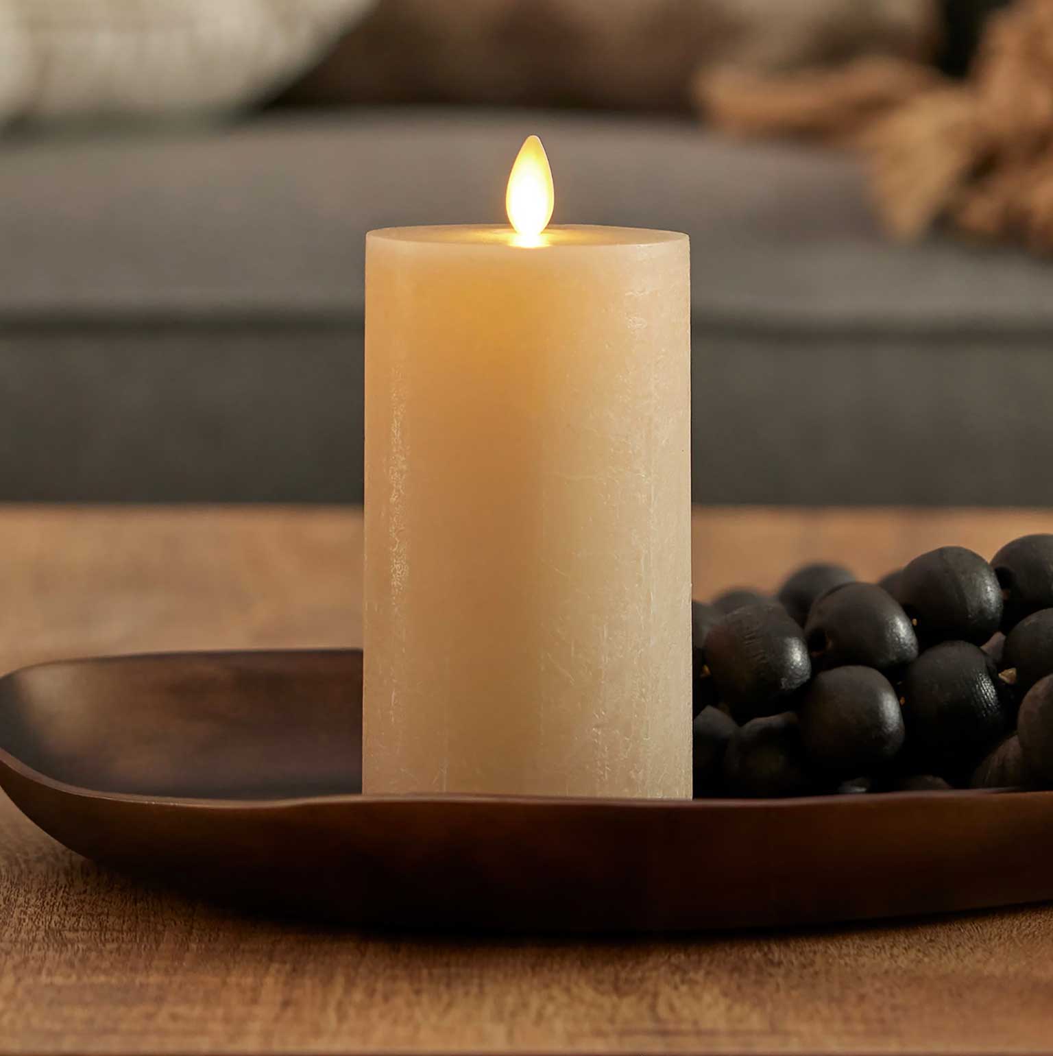 LUMINARA（ルミナラ）LEDピラーキャンドル 充電式 3×6.5 | LIVING