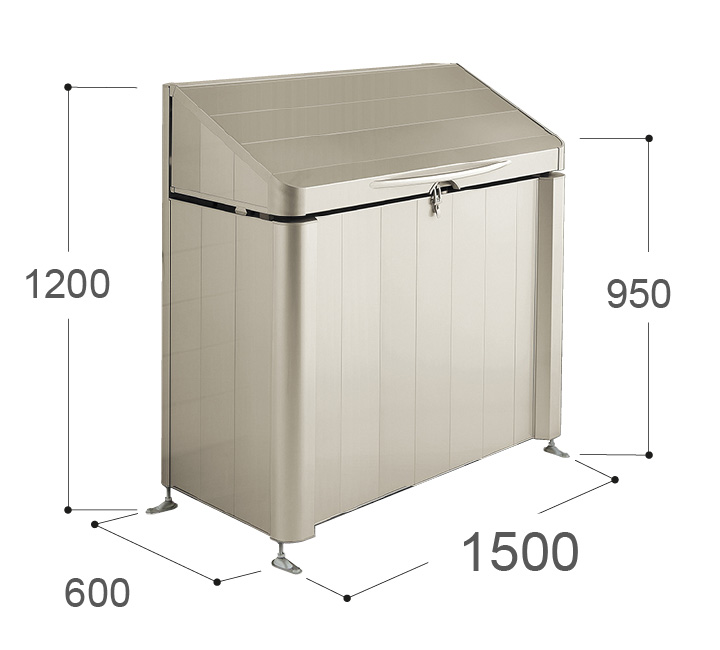 タクボ物置）ごみ集積庫 クリーンキーパー ボックスタイプ（アルミ